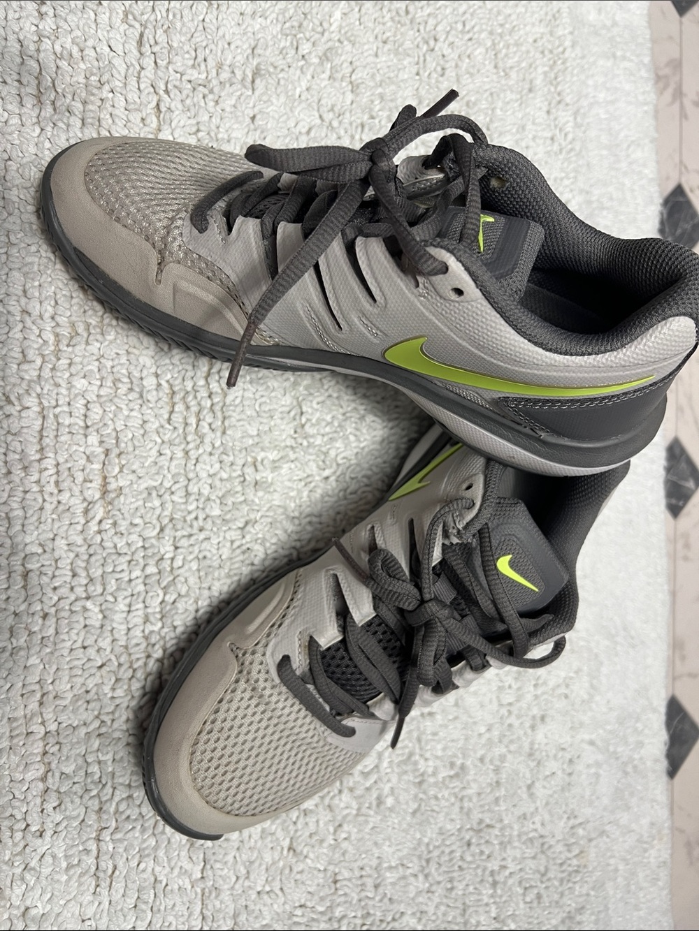 Nike Gray and Neon Green Tennis Shoes
